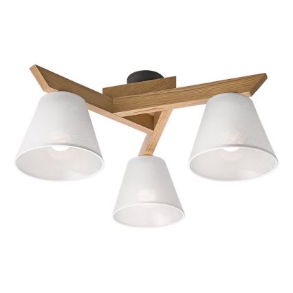 Lámpara de techo empotrada ANTONIO 3xE14/40W/230V roble
