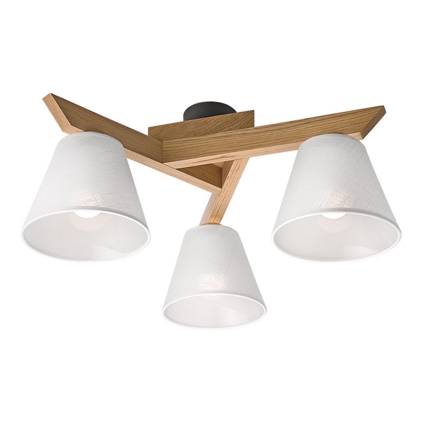 Lámpara de techo empotrada ANTONIO 3xE14/40W/230V roble
