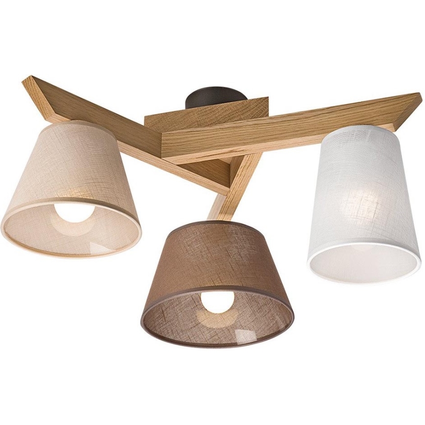 Lámpara de techo empotrada ANTONIO 3xE14/40W/230V roble