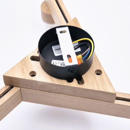 Lámpara de techo empotrada ANTONIO 3xE14/40W/230V roble