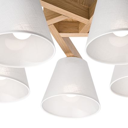 Lámpara de techo empotrada ANTONIO 5xE14/40W/230V roble