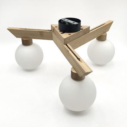 Lámpara de techo ANTONIO de montaje en superficie 3xG9/5W/230V roble/blanco