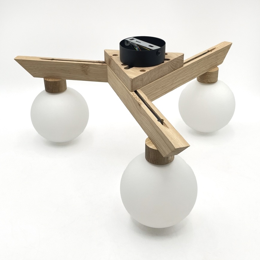 Lámpara de techo ANTONIO de montaje en superficie 3xG9/5W/230V roble/blanco