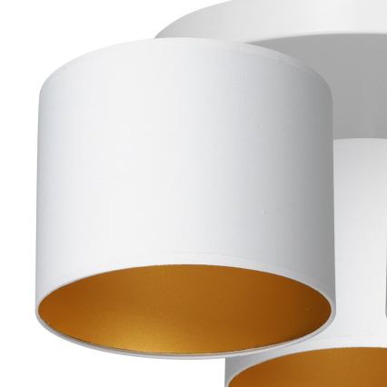 Lámpara de techo empotrada ARDEN 3xE27/60W/230V blanca/dorada