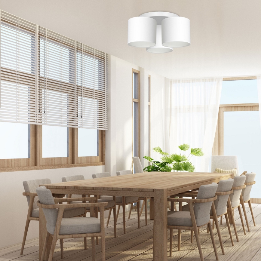 Lámpara de techo empotrada ARDEN 3xE27/60W/230V blanca