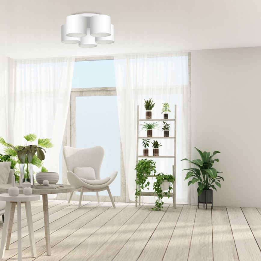 Lámpara de techo empotrada ARDEN 5xE27/60W/230V blanca