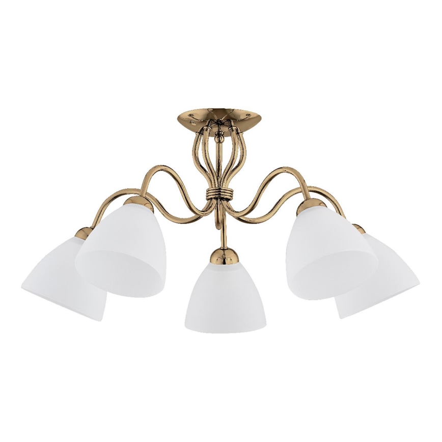 Lámpara de techo ARIEL 5xE27/15W/230V dorado