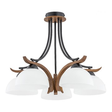 Lámpara de techo BAFIA 5xE27/15W/230V marrón
