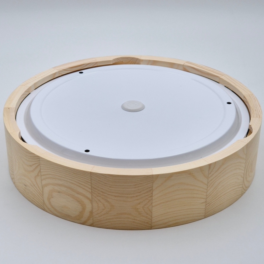 Lámpara de techo para baño NATURAL 3xE27/15W/230V IP54 pino Ø 37 cm