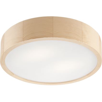 Lámpara de techo para baño NATURAL 3xE27/15W/230V IP54 pino Ø 37 cm