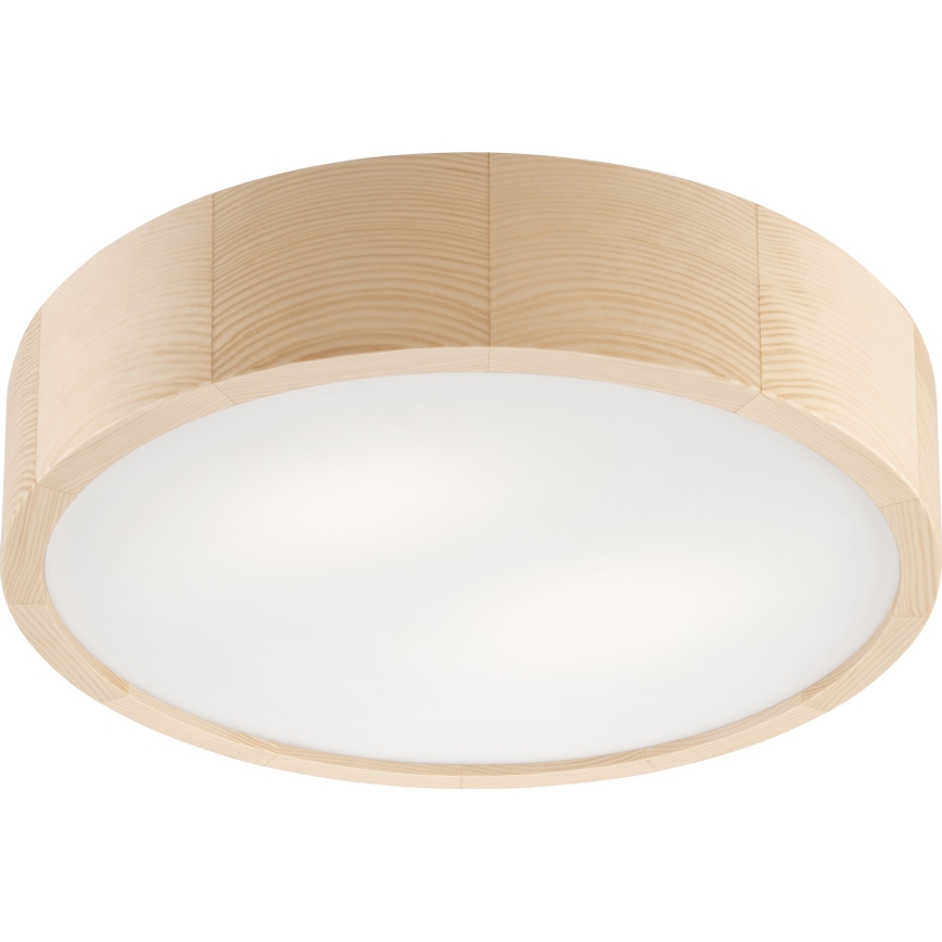 Lámpara de techo para baño NATURAL 3xE27/15W/230V IP54 pino Ø 37 cm
