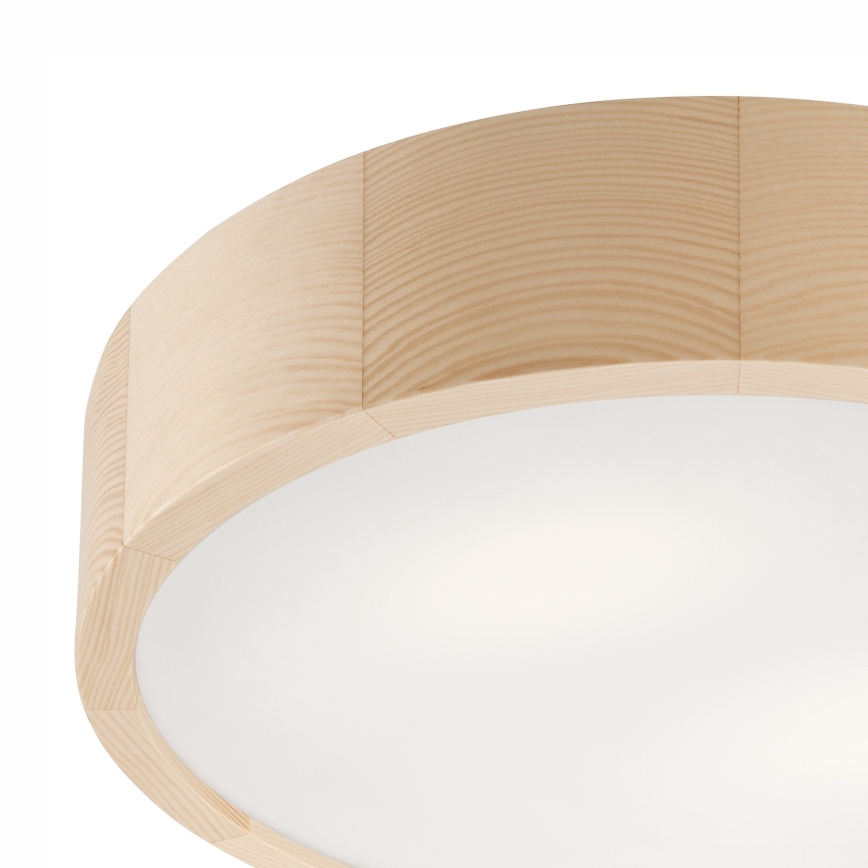 Lámpara de techo para baño NATURAL 3xE27/15W/230V IP54 pino Ø 37 cm