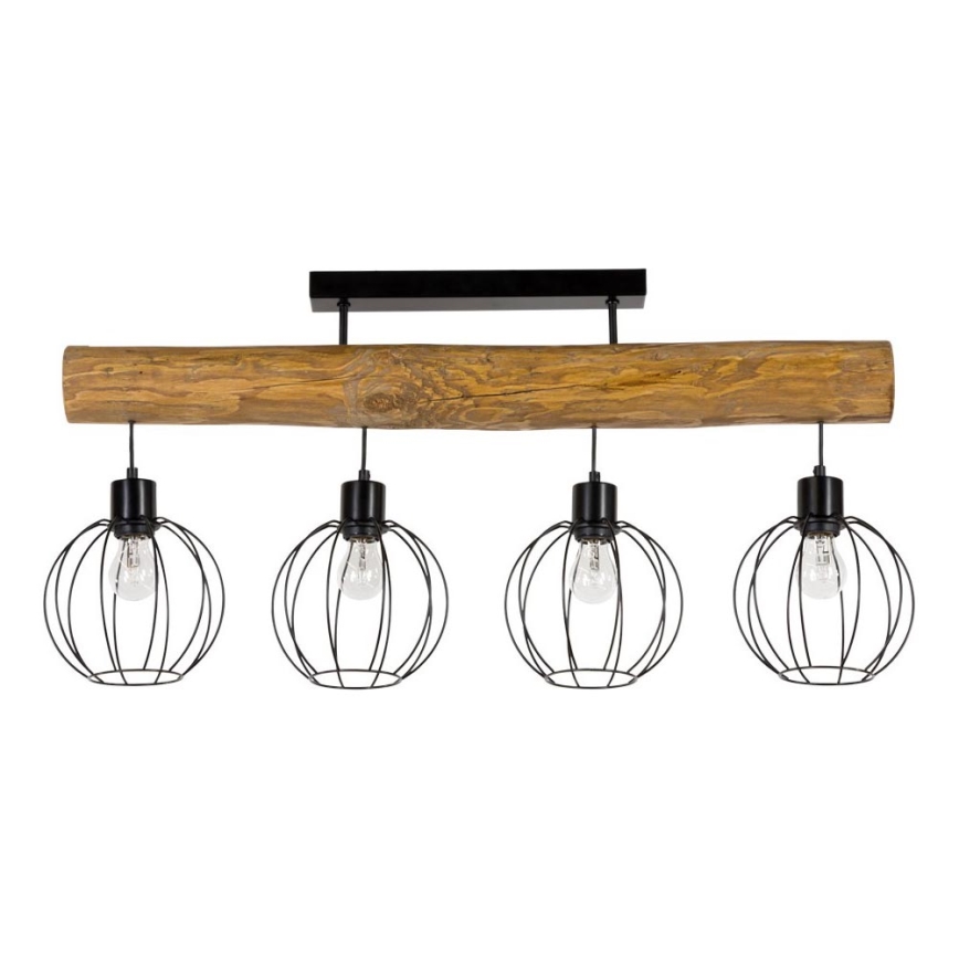 Lámpara de techo BERIS 4xE27/25W/230V pino