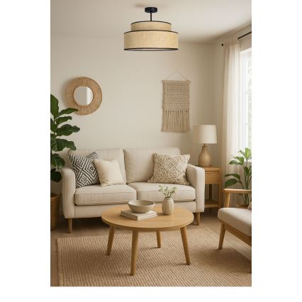 Lámpara de techo BOHO 1xE27/60W/230V beige