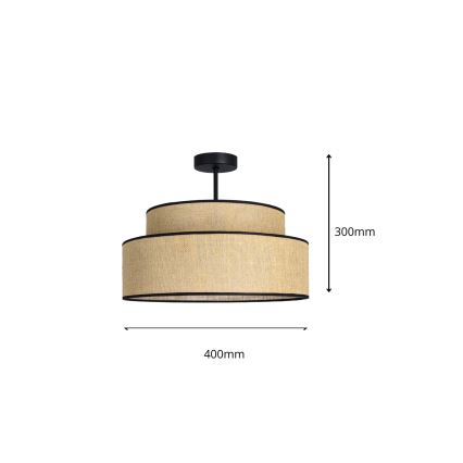 Lámpara de techo BOHO 1xE27/60W/230V diá. 40 cm beige