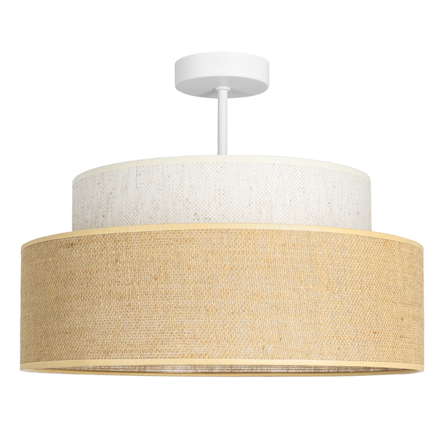 Lámpara de techo BOHO 1xE27/60W/230V diá. 40 cm color crema/beige