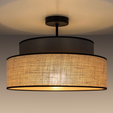 Lámpara de techo BOHO 1xE27/60W/230V diá. 40 cm marrón/beige