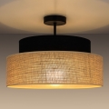 Lámpara de techo BOHO 1xE27/60W/230V diá. 40 cm negro/beige