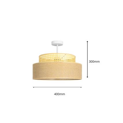 Lámpara de techo BOHO 1xE27/60W/230V diá. 40 cm ratán