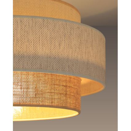 Lámpara de techo BOHO 1xE27/60W/230V diámetro 40 cm blanco/jute