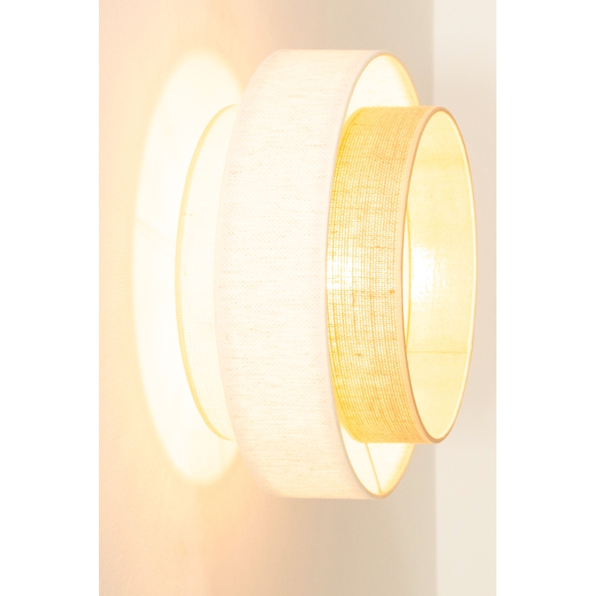 Lámpara de techo BOHO 1xE27/60W/230V diámetro 40 cm blanco/jute