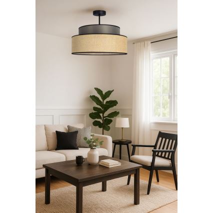 Lámpara de techo BOHO 1xE27/60W/230V marrón/beige