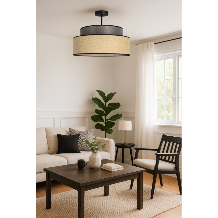 Lámpara de techo BOHO 1xE27/60W/230V marrón/beige