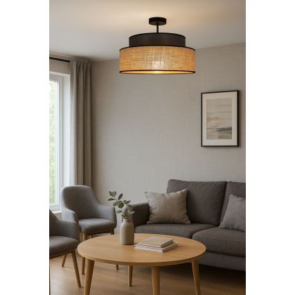 Lámpara de techo BOHO 1xE27/60W/230V marrón/beige