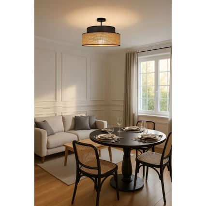 Lámpara de techo BOHO 1xE27/60W/230V marrón/beige