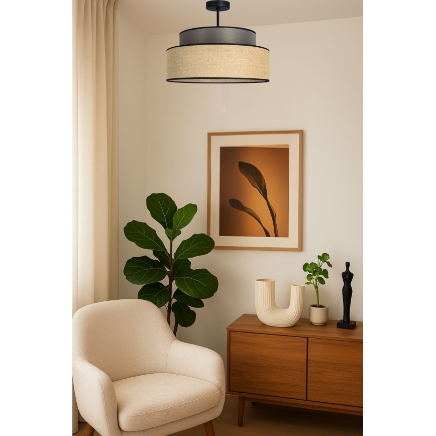 Lámpara de techo BOHO 1xE27/60W/230V marrón/beige