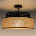 Lámpara de techo BOHO 1xE27/60W/230V negro/ratán