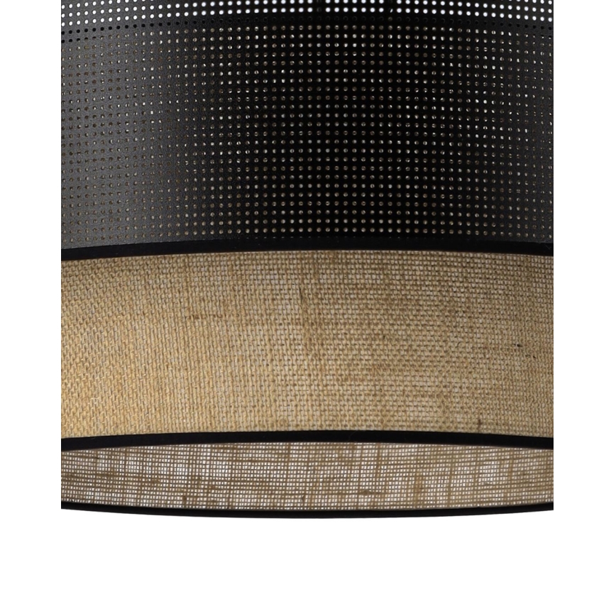 Lámpara de techo BORHO 1xE27/60W/230V Ø 40 cm negra/yute