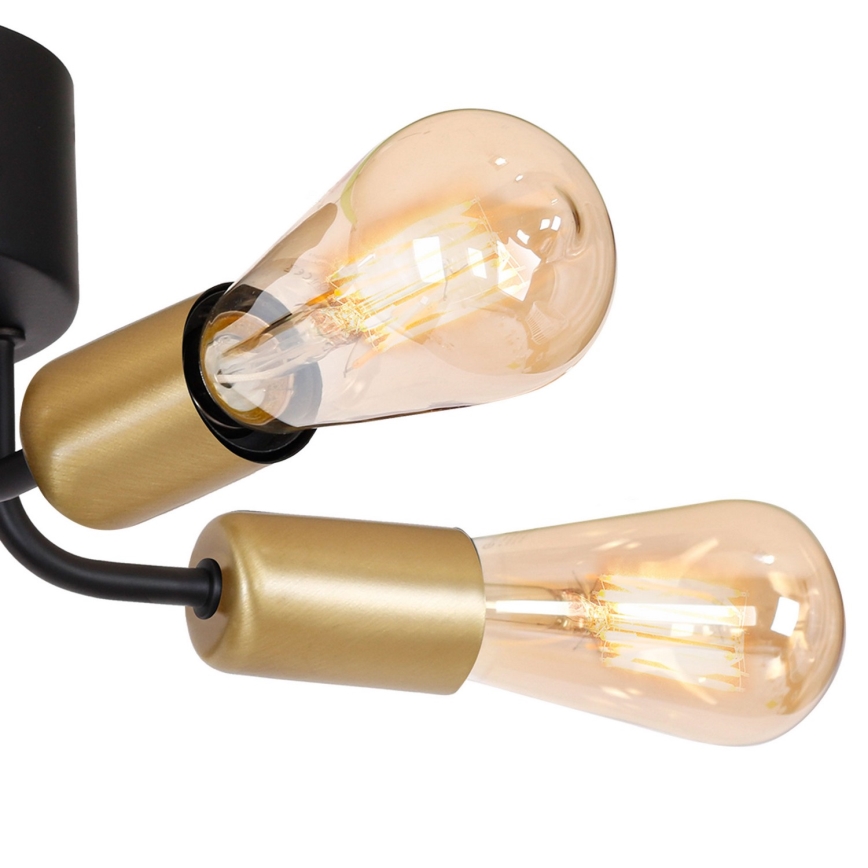 Lámpara de techo BRENDA 5xE27/60W/230V negro/dorado