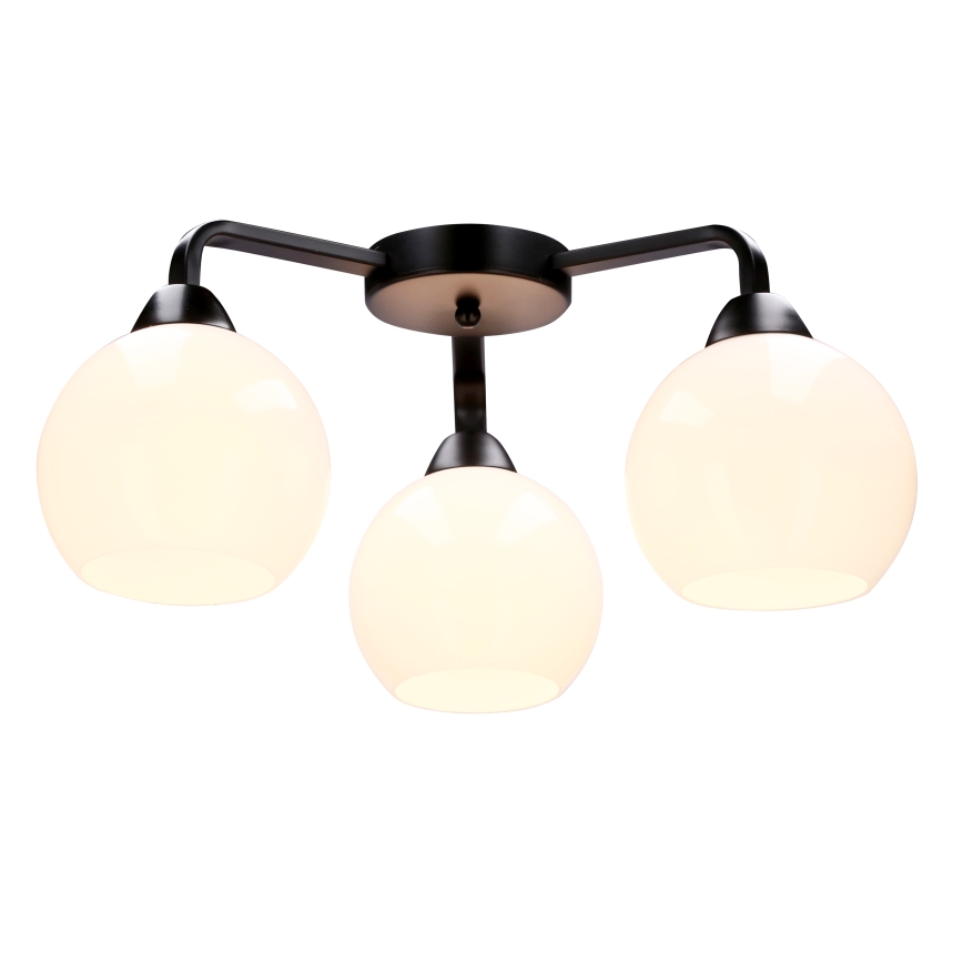 Lámpara de techo CALDERA 3xE27/60W/230V negro