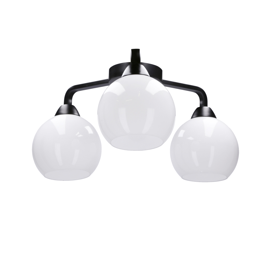Lámpara de techo CALDERA 3xE27/60W/230V negro