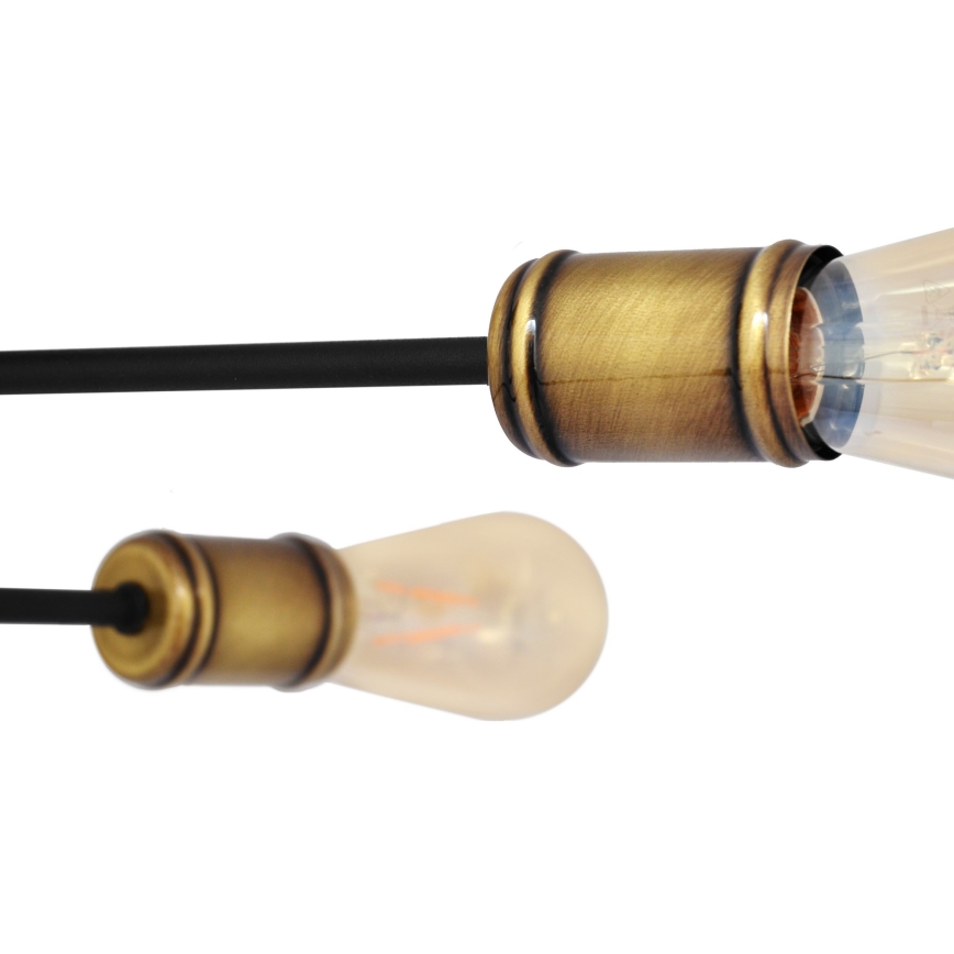 Lámpara de techo CAMBRIDGE 6xE27/20W/230V negro/dorado