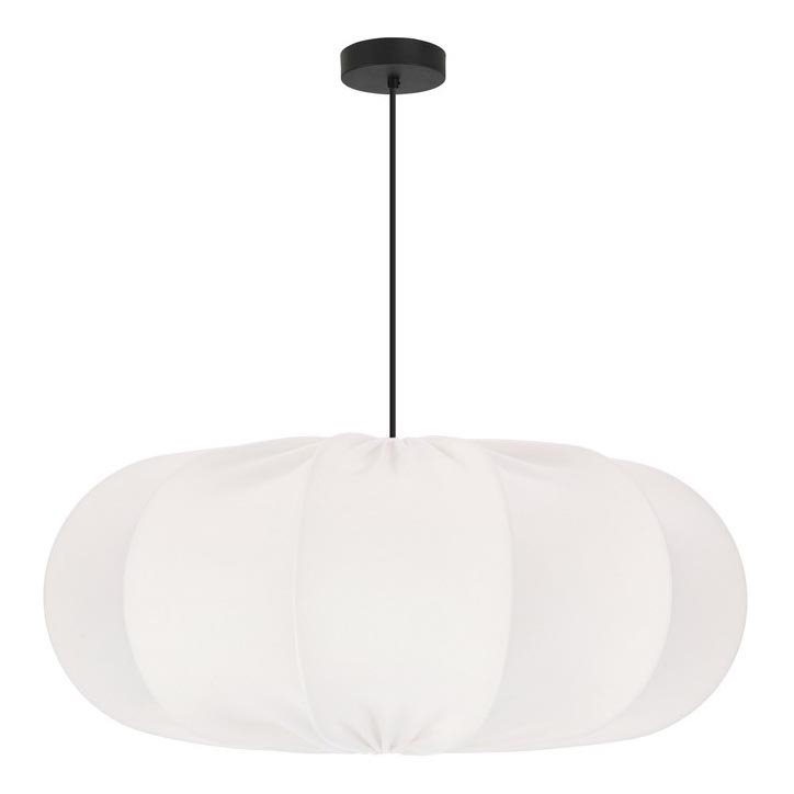 Lámpara de techo con cable CAFEE 1xE27/40W/230V, diámetro 52 cm, blanca