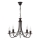 Lámpara de techo con cadena ANGELIKA 5xE14/10W/230V negra