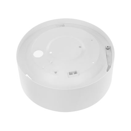 Lámpara de techo CLEO con sensor de movimiento y detector crepuscular 1xE27/40W/230V, de 20 cm de diámetro, blanca