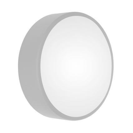 Lámpara de techo CLEO con sensor de movimiento y de crepúsculo 2xE27/24W/230V Ø 30 cm gris