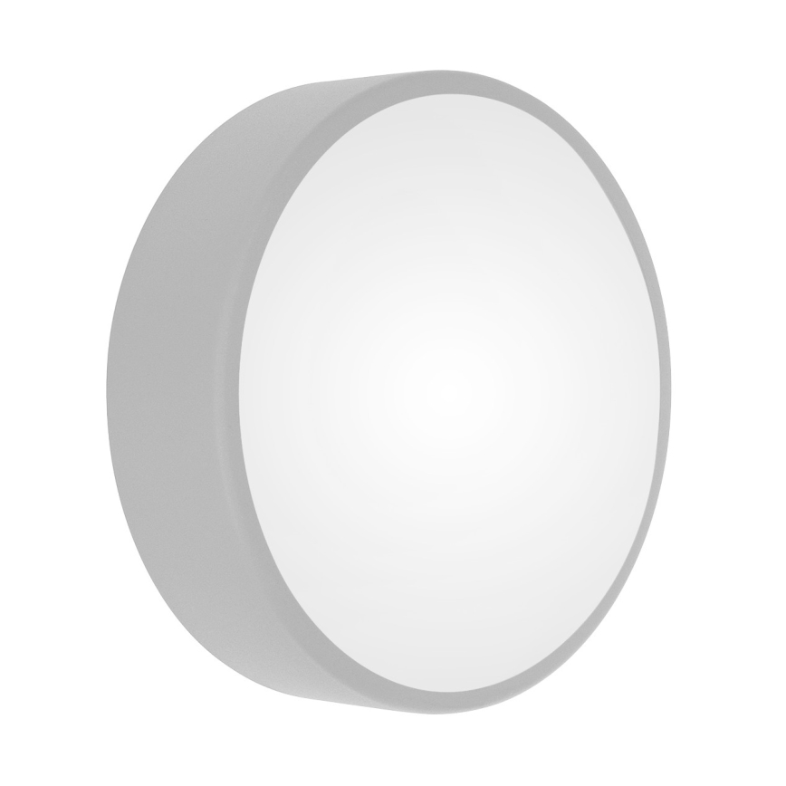 Lámpara de techo CLEO con sensor de movimiento y de crepúsculo 2xE27/24W/230V Ø 30 cm gris