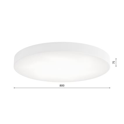 Lámpara de techo CLEO con sensor de movimiento y sensor crepuscular 6xE27/24W/230V diámetro 80 cm blanca