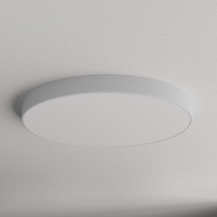 Lámpara de techo CLEO con sensor de movimiento y crepuscular, 6xE27/24W/230V, Ø 80 cm, gris