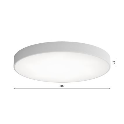 Lámpara de techo CLEO con sensor de movimiento y crepuscular, 6xE27/24W/230V, Ø 80 cm, gris