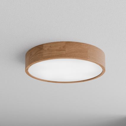 Lámpara de techo con sensor integrado CLEO 4xE27/24W/230V, diámetro 47,5 cm, roble
