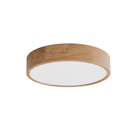 Lámpara de techo con sensor integrado CLEO 4xE27/24W/230V, diámetro 47,5 cm, roble