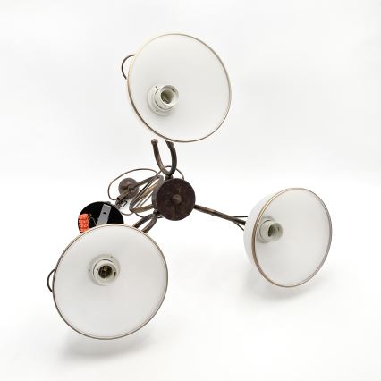 Lámpara de techo con varilla COBRA 3xE27/60W/230V bronce/pátina