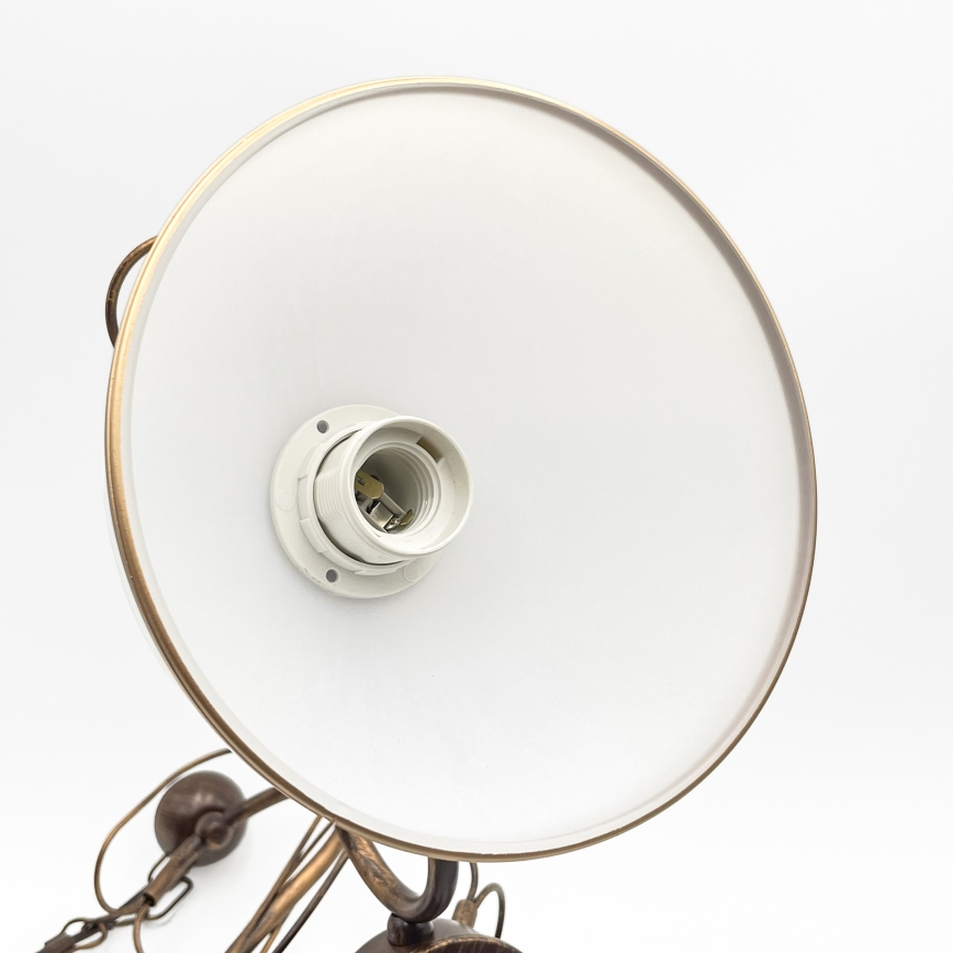 Lámpara de techo con varilla COBRA 3xE27/60W/230V bronce/pátina