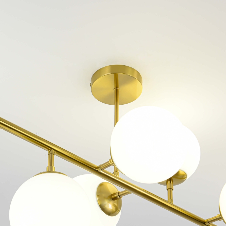 Lámpara de techo con varilla DORADO 8xE14/40W/230V, dorada