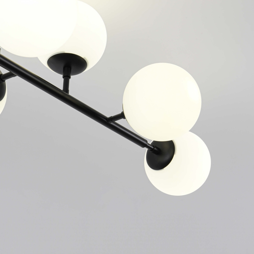 Lámpara de techo con varilla DORADO 8xE14/40W/230V negra